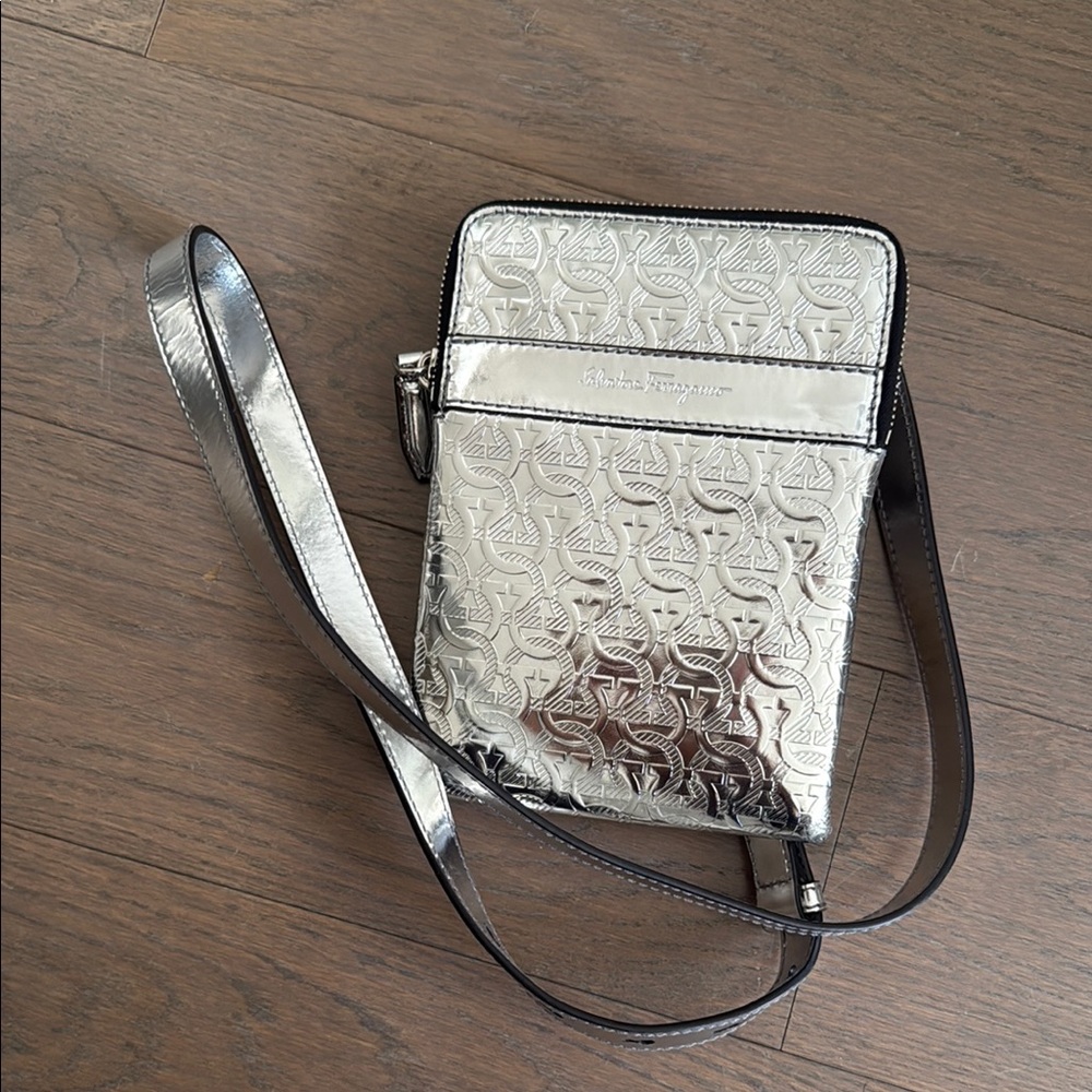 Silver ferragamo Crossbody Bag